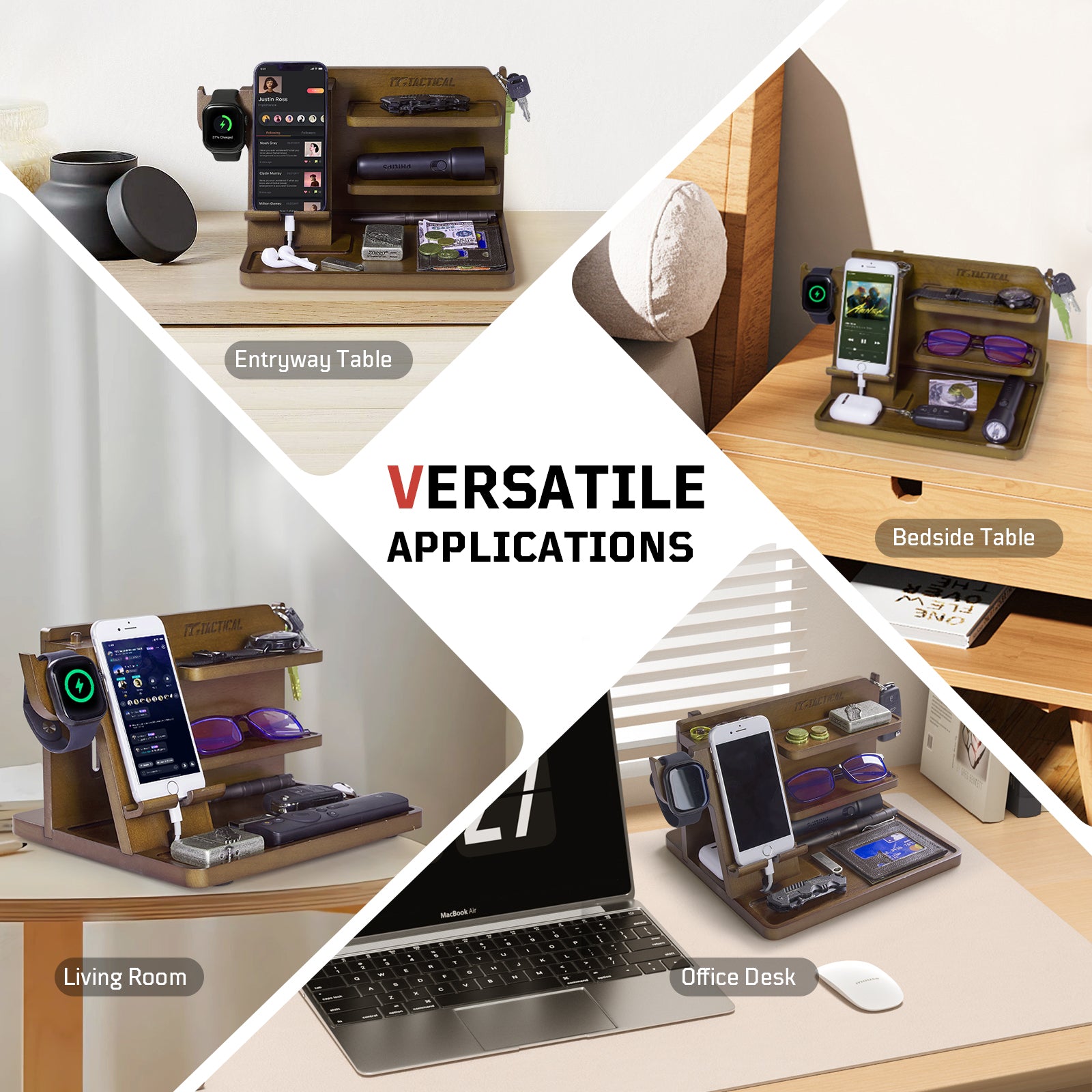 1TG Tactical Hidden Pistol Wood Docking Station